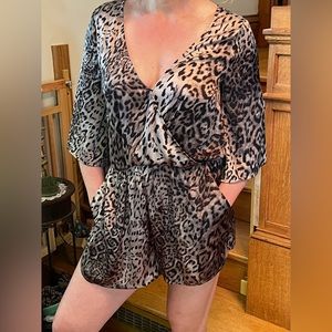 Dance & Marvel Animal print Romper